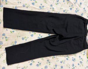 Black High Waisted Belted Pants
