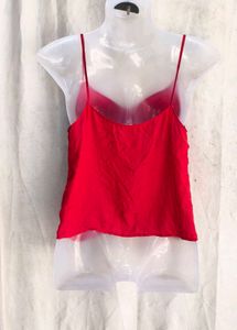 Chic Red Twist Front Camisole Top