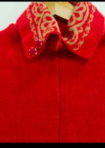 Red Bridal Poncho