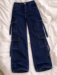 Blue Denim Cargo Jeans 🪼🦋