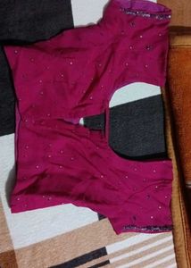Elegant Maroon Embroidered Saree
