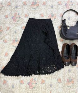 Elegant Black Lace Skirt