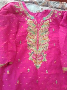 Vibrant Pink Embroidered Salwar Kurta