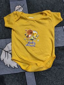 Cute Yellow Baby Bodysuit