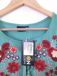 Sea Green Printed Dress (Women's)