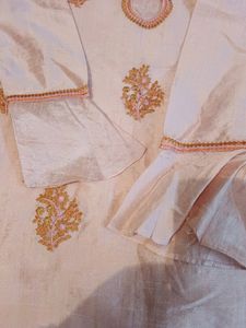 Peach Colour Plazo Set