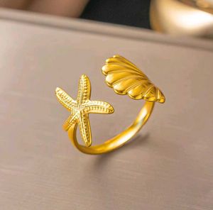 Shell Starfish Ring