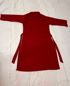 Maroon Kurta with Bag