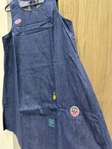 last price Denim Patch Dress