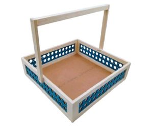 Decorative Wooden Gift Hamper Handle Tray