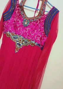 Megenta Color Anarkali Long Kurti