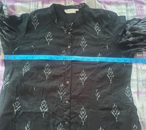 Black Printed Kurta