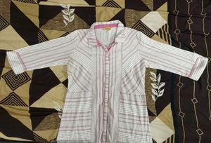 Striped Cotton Shirt-Style dresses👗