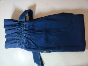 Navy Blue Denim Cargo