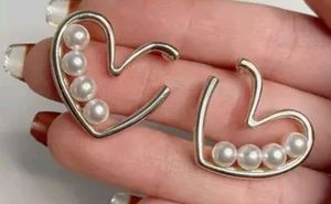 Korean Pearl Heart Stud