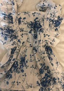 Floral Print Ruffle Babydoll top