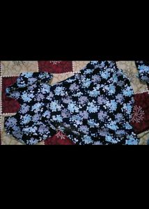 Fixed Price Blue Floral Print Kurta Set