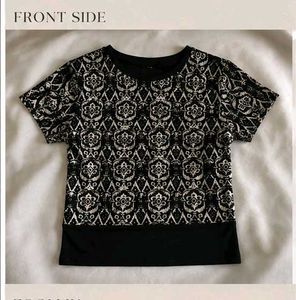 Trendy Printed Cropped Top