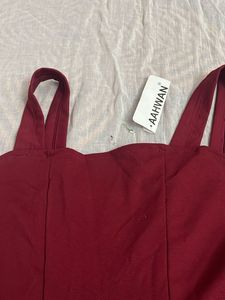 Elegant Maroon A-Line Dress
