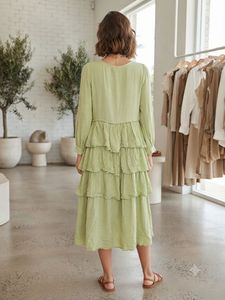 Lime Green Tiered Mini Dress