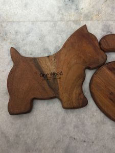 Wooden Dog &amp; Bunny Trays