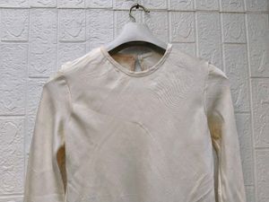 New with tag Cream Floral Embroidered Long Sleeve