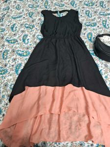 🍑Chic Black &amp; Peach Dress🍑