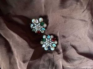 combo of 2 - Stone and pearl earrings