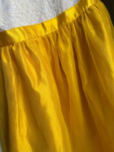 Beautiful Yellow &amp; White Dress