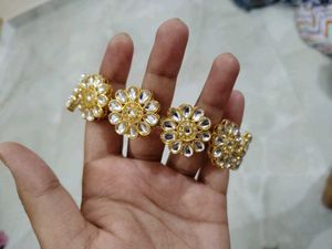 set of 2 Rakhdi Gold Maang Tikka