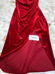 savana new with tag velvet viral side slit dress