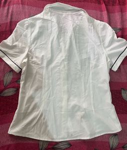 Stylish White Button-Down Top
