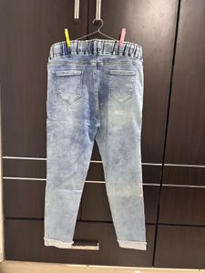 Light Wash Distressed Denim Jeans