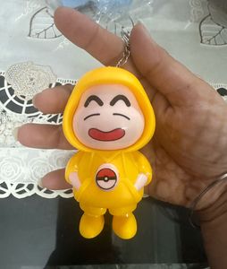 Cute Yellow Hoodie Cartoon Toy Keychain