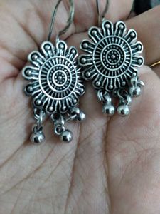 Bohemian Silver Dangle Earrings