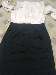 Chic White &amp; Black Dress