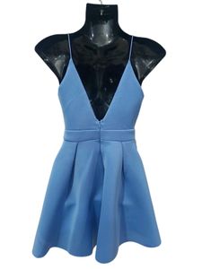 Made In Romania Chic Blue Fit and Flare Dress