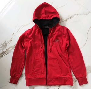 Cozy Red Zip-Up Hoodie