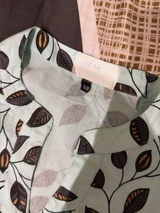Stylish Leaf Print Kurta