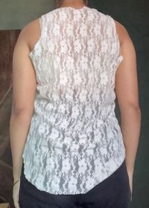 White Lace Halter Top