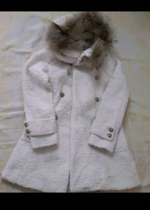 Cozy White Fur Hooded Coat
