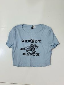 H&amp;M Cowboy Ranch Cropped Tee