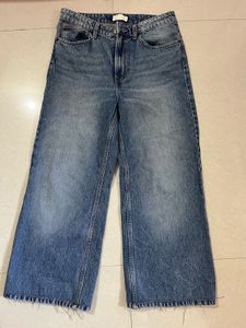 H&amp;M wide high waist jeans