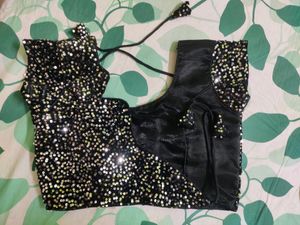Black Sequin Blouse
