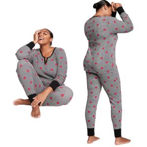 victoria's  secret Gingham Heart Pajama Bottoms