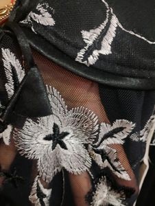 Black Night Gown With Shrug