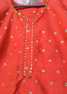 Red Printed Kurta❣️
