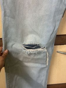 Ripped Wide Leg Jeans