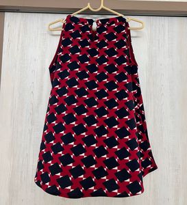 Red Patterned Halter Top