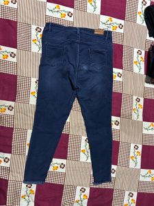 Blue High Waist Skinny Fit Jeans | Stretch Denim